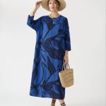 پیراهن طرحدار یقه گرد