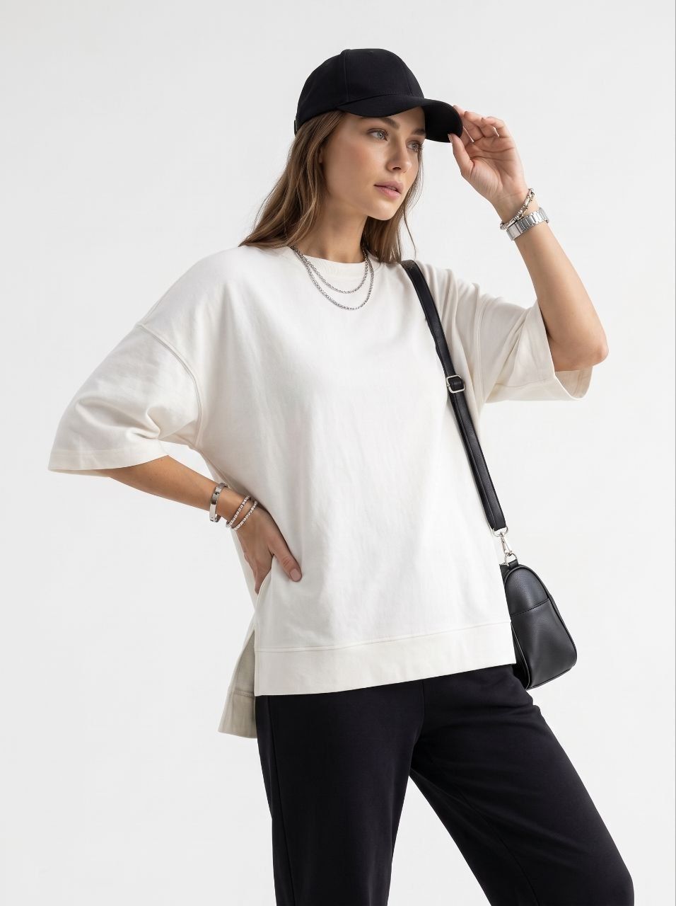 تیشرت باکسی بغل چاک